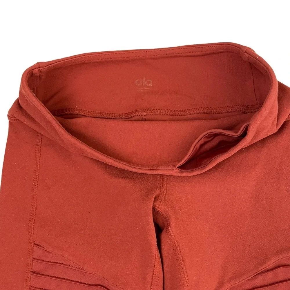 alo Yoga High-Rise Moto Legging Rust Burnt‎ Orange Small